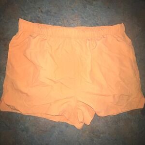 Womens DSG XL Light Orange Notched Woven Shorts